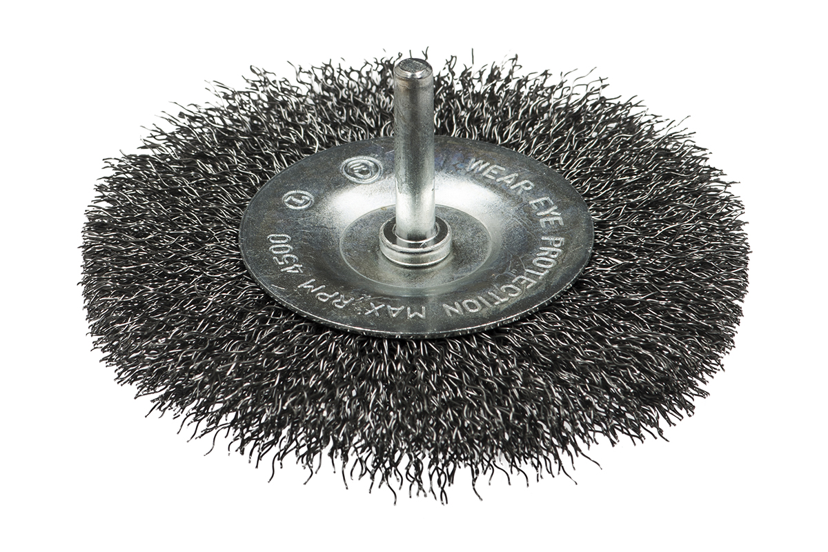 Щетка дисковая, гофрированная для дрели № 475 ПрофОснастка Эксперт хв 6 мм D80 мм RPM 20000 S 0,3