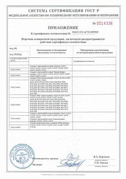 Сертификат на Саморез кровельный окрашенный (RAL) 3